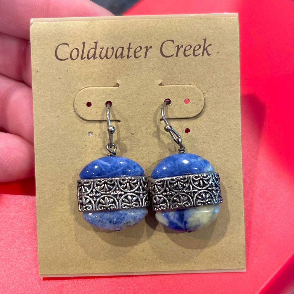 Coldwater Creek Indigo Stone Earrings